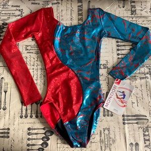 NWT Mondor Gymnastics Long sleeve Leotard
